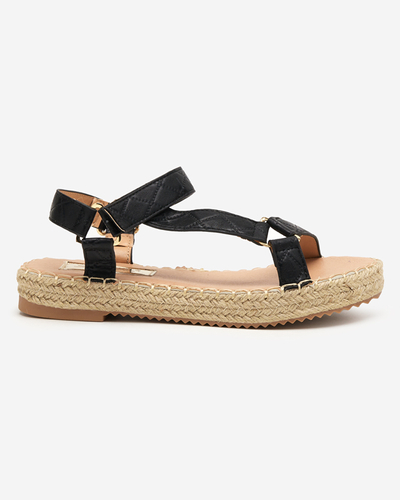 Black women's flat sandals Jutilla - Footwear