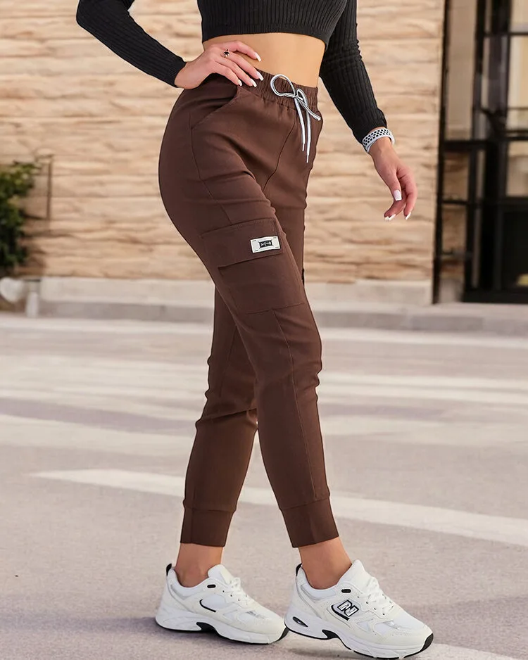 Royalfashion Sieviešu kokvilnas auduma kaujas bikses