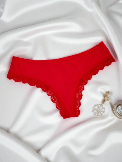 Lace women's thong panties with lace