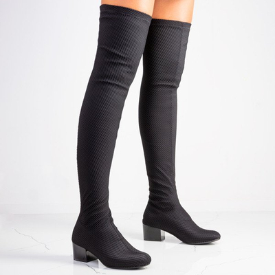 Black mesh boots on the Hestia post - Footwear