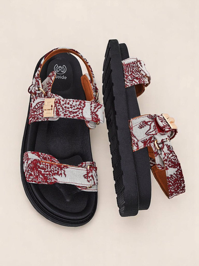 Royal Fashion Women's Sandals with Aloe Print