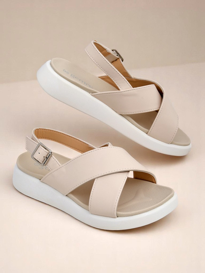 Royalfashion Women's Riva Star Chunky Sole Sandals