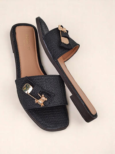 Royalfashion Women's straw flip-flops Sandals Aurelia