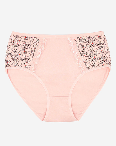 Pink panties with print. PLUS SIZE- Underwear
