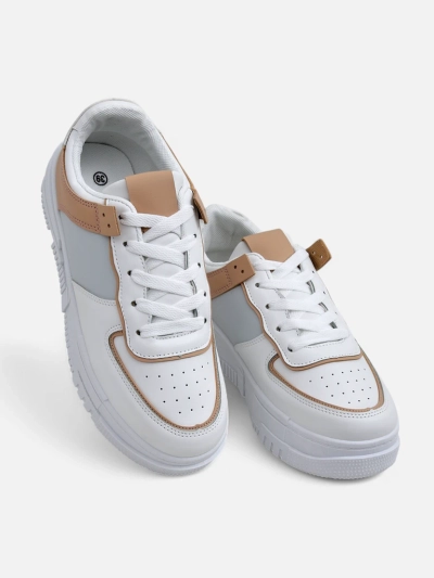 Sheilas sneakers Aristea Azzurro z eko-skory na plaskoy podeszwa 4 cm