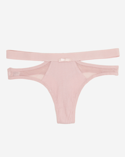 Pink women's thongs with cutouts - Underwear