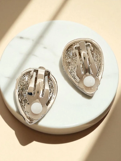 Royalfashion Women's clip-on earrings with cubic zirconia
