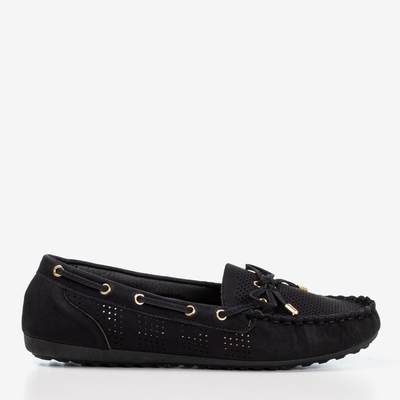 Black loafers with Orisa bow - Footwear