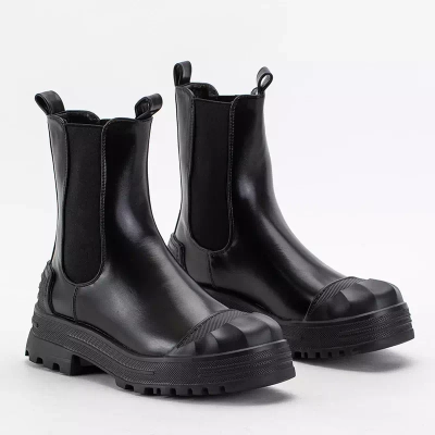 OUTLET Black women's high boots Norvis - Footwear