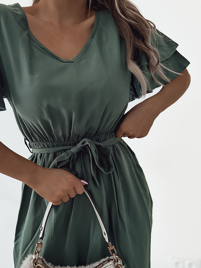 Royalfashion Sieviešu vienkārša midi kleita