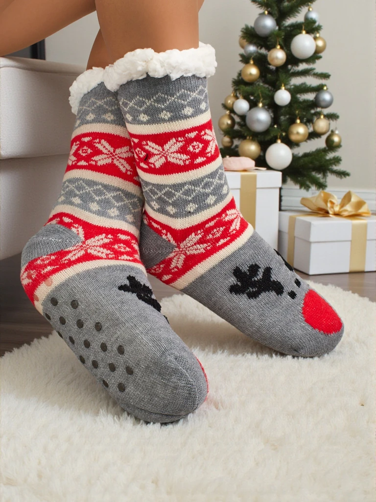 SnuggleJoy Festive Fleece Socks