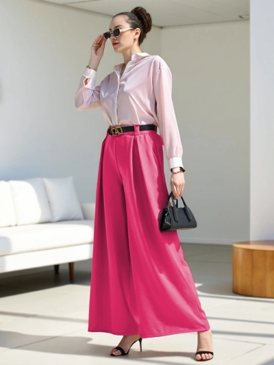 Royalfashion Women's Wide Woven Pants