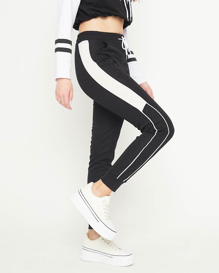 Black thin women's tracksuits - Clothing