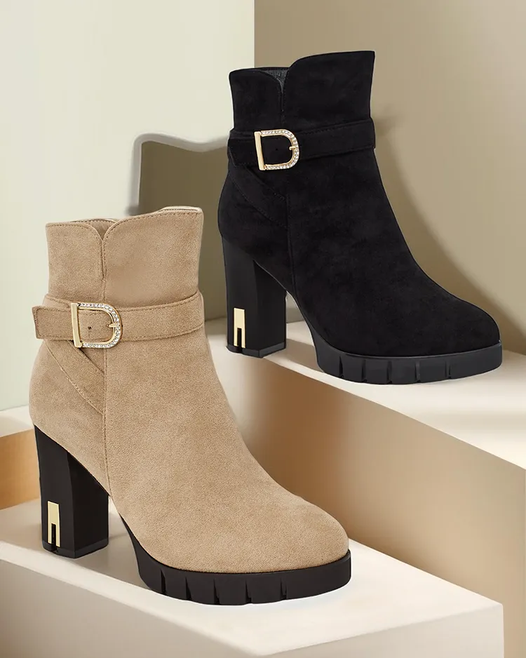 Royalfashion Women's high-heeled boots Molin