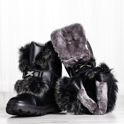 Black snow boots with fur All About You - Footwear 1