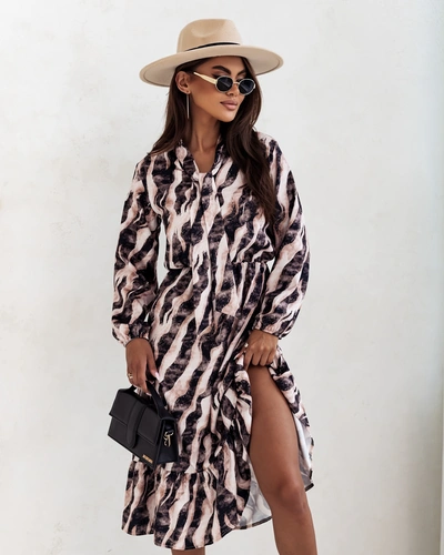 Royalfashion Women's midi dress with print