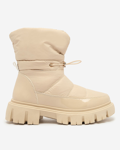 Royalfashion Slip-on sieviešu sniega zābaki bēšā krāsā Sadella