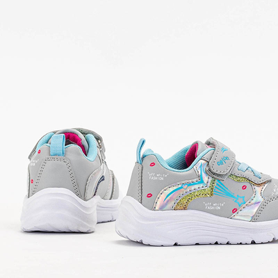 Light gray girls 'sports shoes with Jako print. Footwear