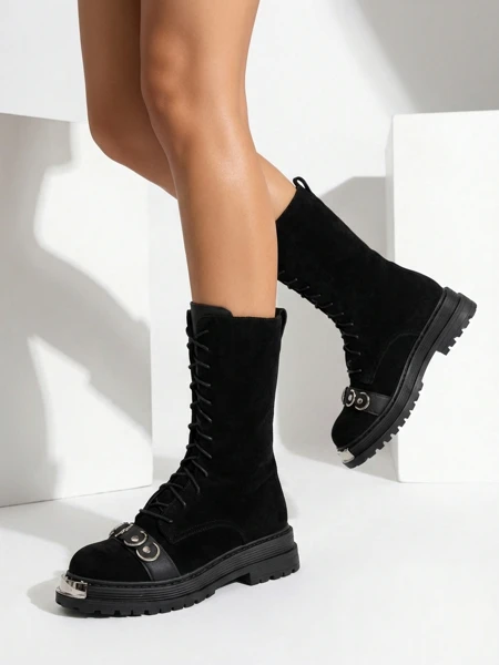 Royalfashion Women's Lace-up Boots Werces