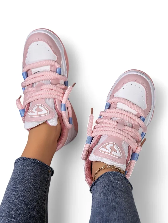 Royalfashion Women's sport sneakers with decorative laces Clesiv