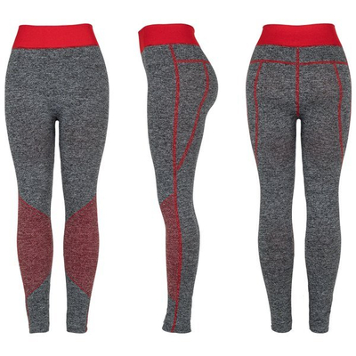 Gray gaiters with red inserts - Pants 1