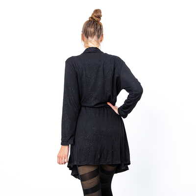 Women's black knotted cardigan - Clothing