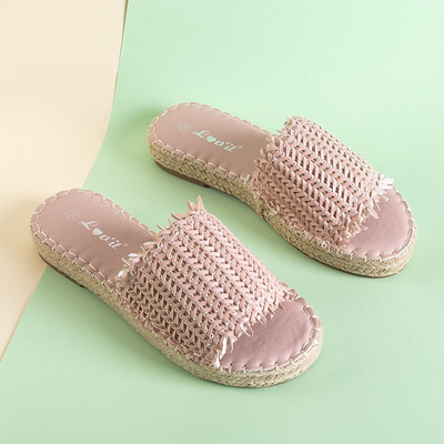 Pink Sonish women's flat slippers - Footwear
