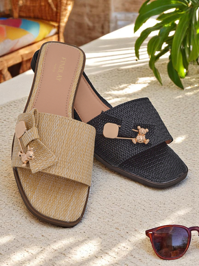 Royalfashion Women's straw slippers Sandals Aurelia