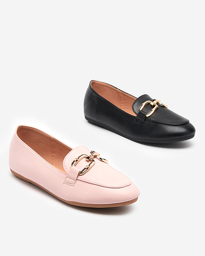 OUTLET Women's black eco-leather loafers Kesine - Footwear