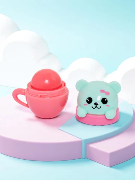 Children’s lip balm with a bear in a cup – moisturizes and regenerates