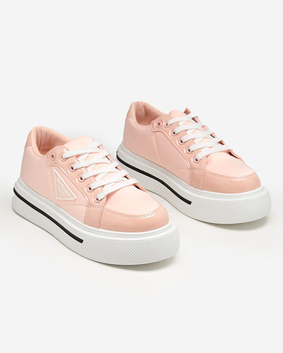 Light pink sports shoes for women with a thicker sole Rall- Footwear