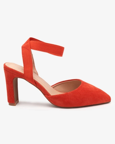 Oranžas sandales uz statņa Brossi - Shoes
