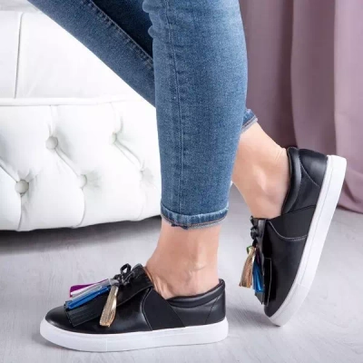 OUTLET Black sports sneakers with Osederra fringes - Footwear