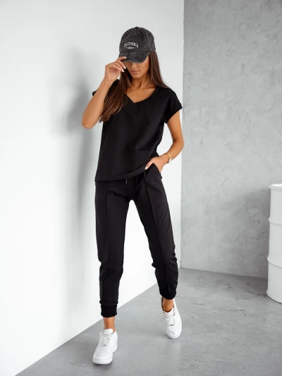 Royalfashion Women's cotton casual set with short sleeves