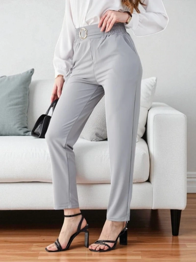 Pantallona Eleganza Gri e Hapur