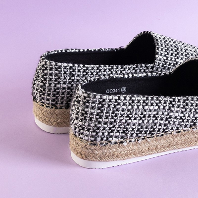 Women's black tweed espadrilles Elizabet - Footwear