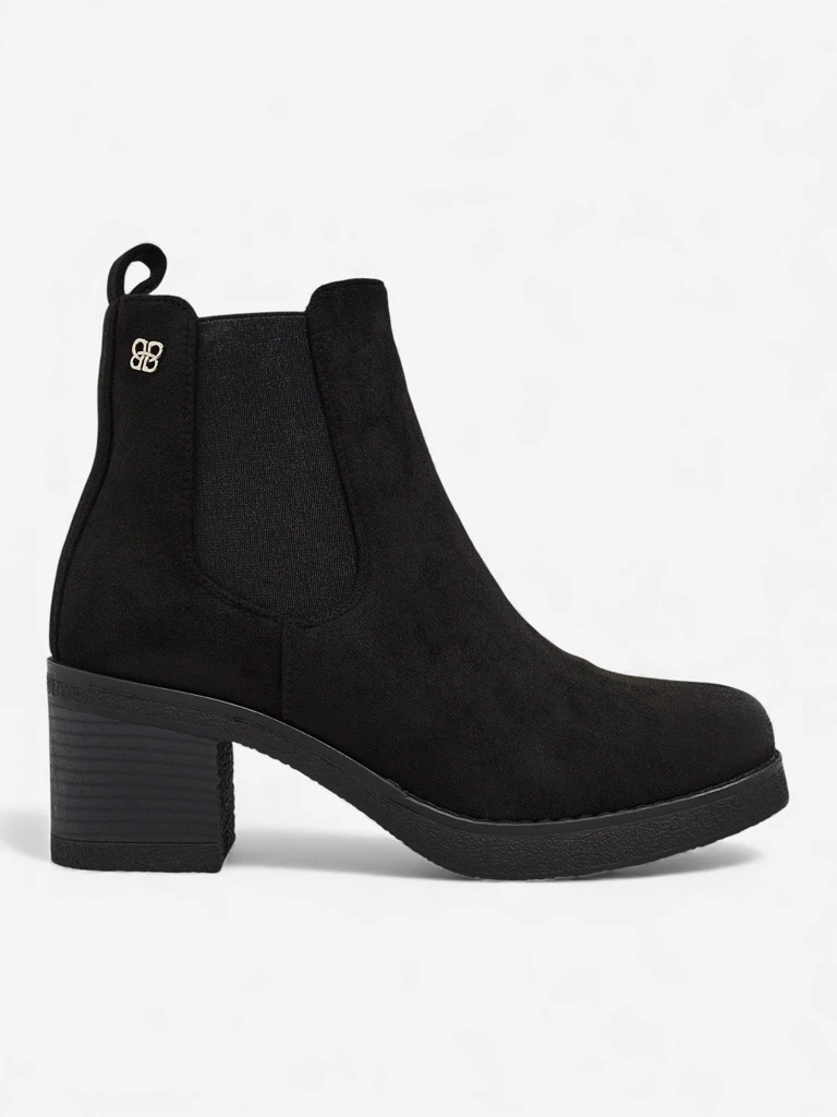 Women's eco-suede ankle boots on a block heel Arsh