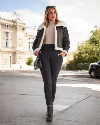 Royalfashion Элегантные женские брюки-треггинсы PLUS SIZE