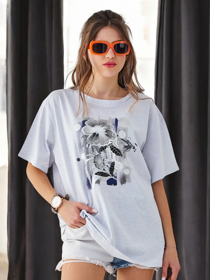 Royalfashion Women's cotton t-shirt with print
