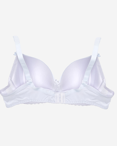 White Women's Push-Up Lace Bra - Underwear