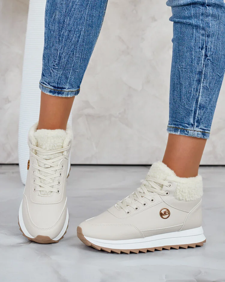 Royalfashion Sieviešu siltinātas kedas ar kažokādu Frozit