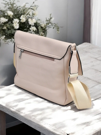 Royalfashion Women's handbag with a zip pocket in the flap