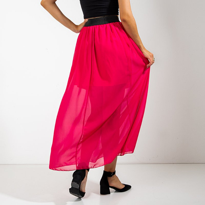 Fuchsia women's maxi skirt - Clothing