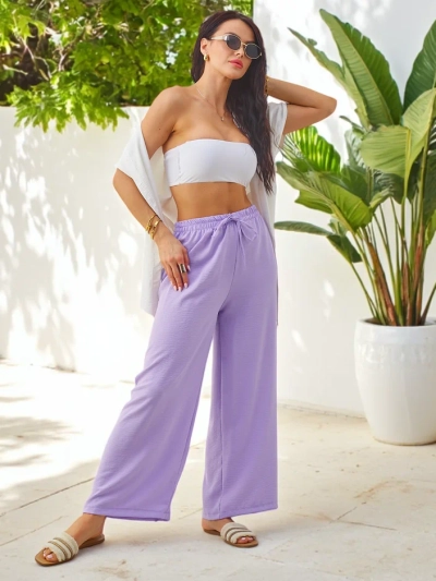 Royalfashion Plaša sieviešu bikses ar elastīgu jostu