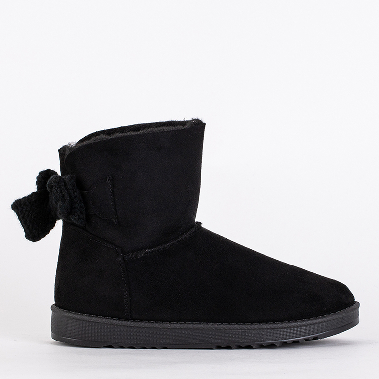 Women's Aurelia Black Flat Heel Boots