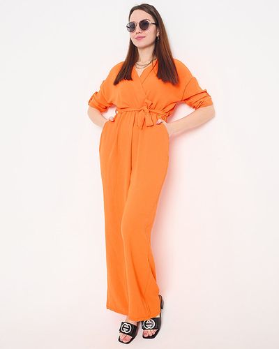 Orange women's long jumpsuit - Clothing