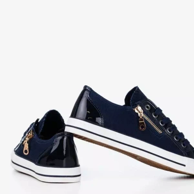 OUTLET Richmond navy blue women's sneakers - Footwear