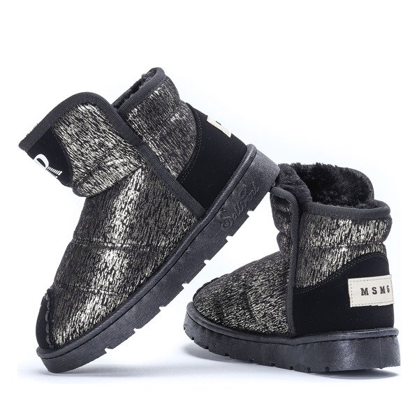 Зимние ботинки черного и золотого цвета Midori - Обувь