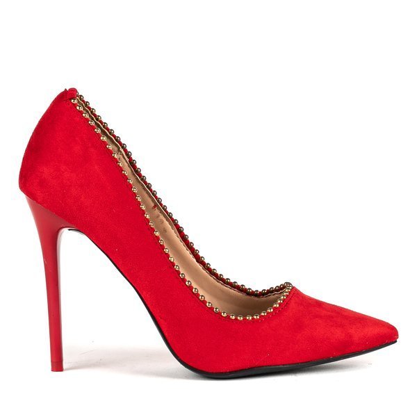 Czerwone czółenka na wysokiej szpilce Afrodyta - Obuwie