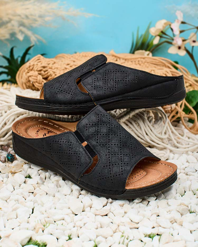 Royalfashion Sieviešu Mino flip-flops ar plakanu zoli